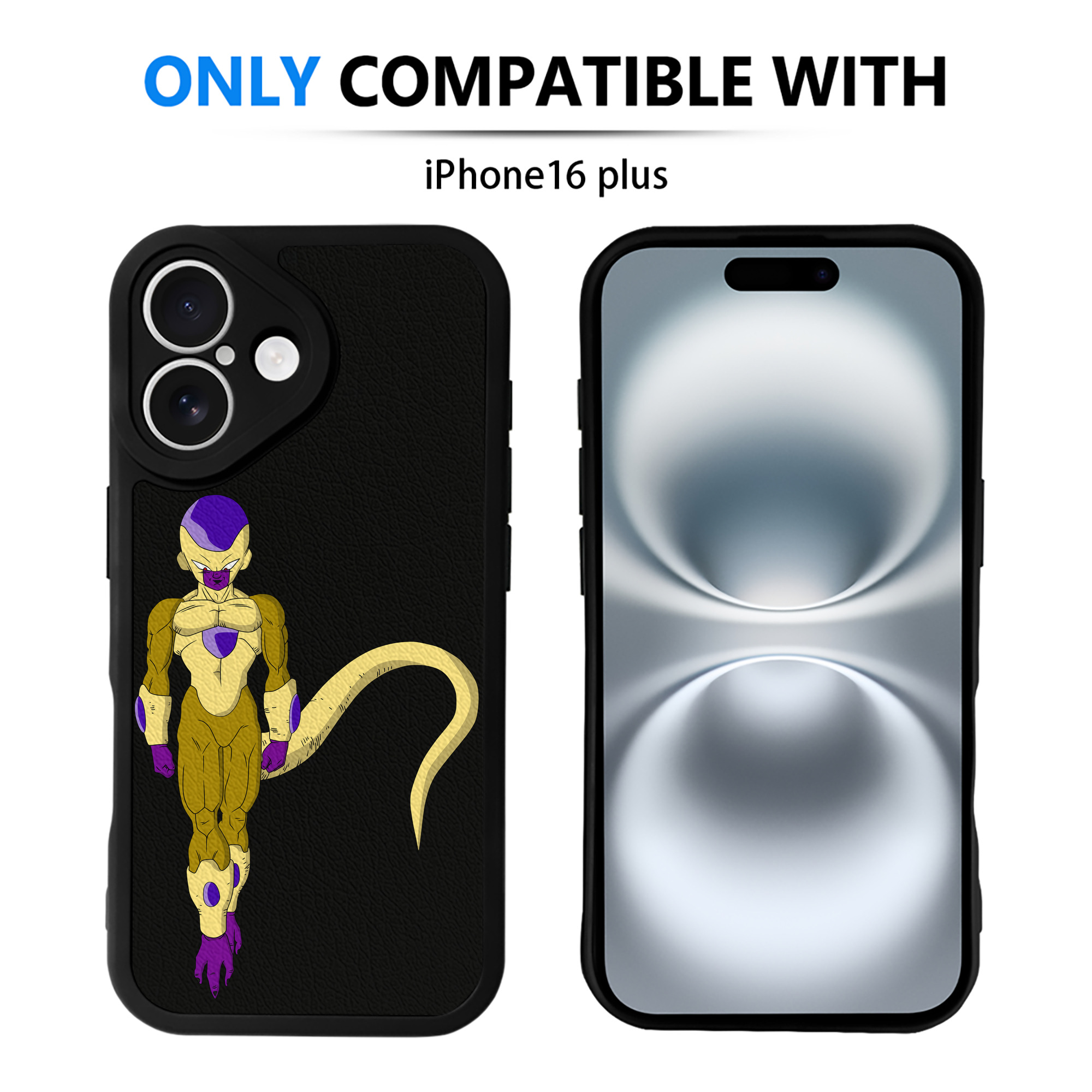 （画像用） ドラゴンボール フリーザ DRAGON BALL Frieza 【iPhone 16シリーズ対応】シリコンスマホケース（レザー調） 材質：シリコン